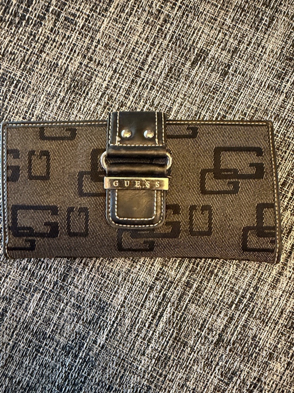 Guess Monogram  Wallet with Branded Buckle